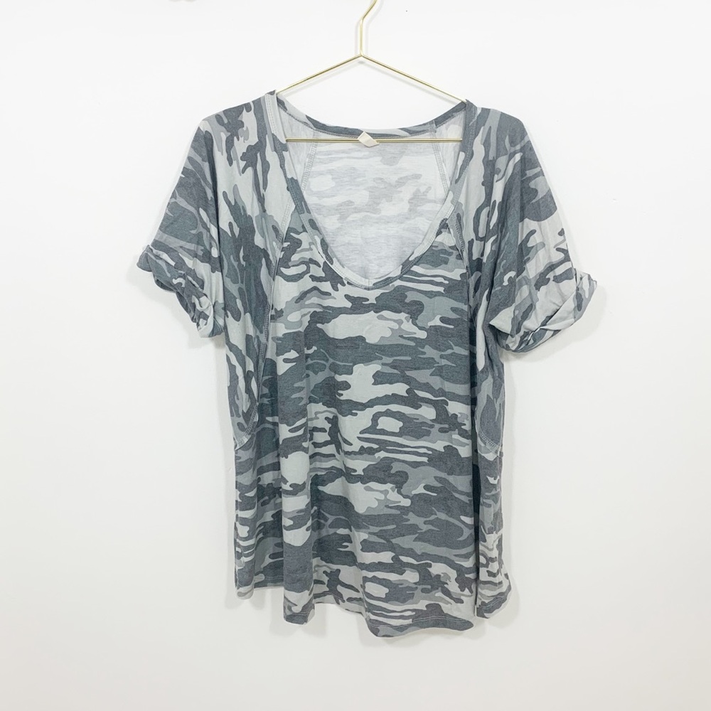 WISHLIST Women’s Camo Vneck Tee